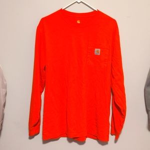 Carhartt Medium Orange long sleeve with pocket in great condition